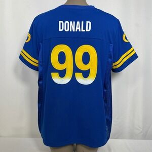 Aaron Donald #99 Los Angeles Rams NFL Blue Home Jersey Women's XL
